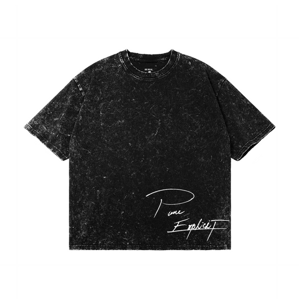 Black Snow Washed Signature T-Shirt